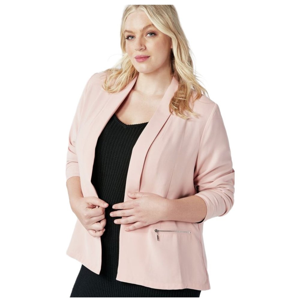 Blush Zip Pocket Blazer